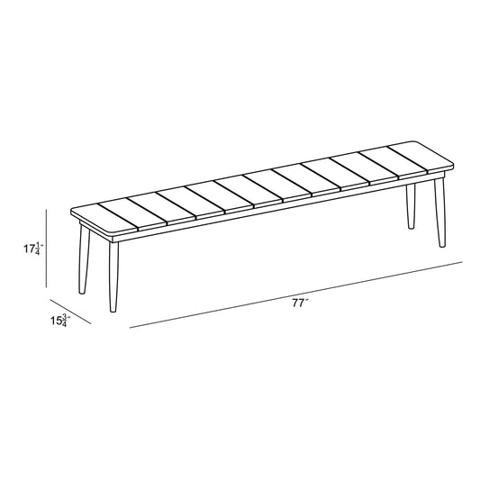Louie 76 Dining Bench